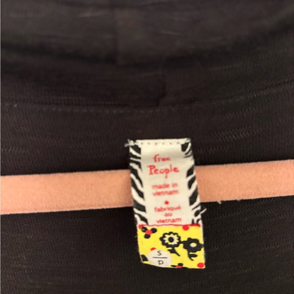 Free People Black Sleeveless dress with Pleated navy blue Hem - Picture 3 of 3